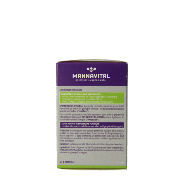 Mannavital Spermidine platinum 60 Cápsulas vegetarianas