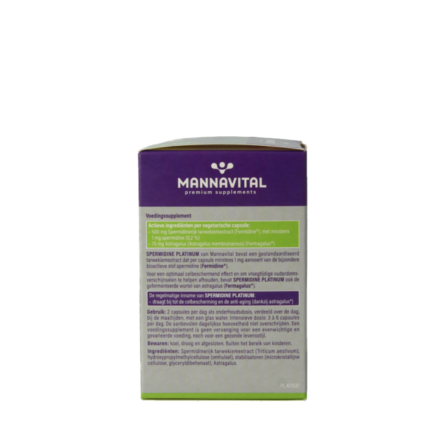 Mannavital Spermidine platinum 60 Kapsułek wegetariańskich