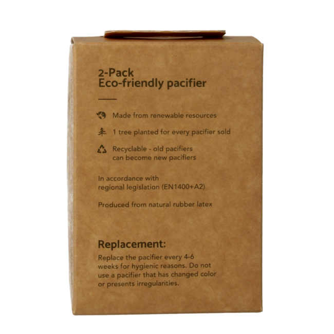 Sucettes rondes Hêtre + Coco, tous âges, 2 pièces