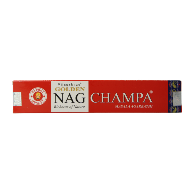 Nag Champa Räucherstäbchen Golden Nag Champa Räucherwerk 15 Gramm