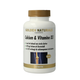 Golden Naturals Calcium & vitamine D3 120 Tabletten