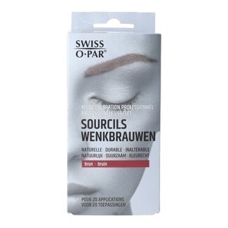 Swiss O-Par Swiss O-Par Kit Professionale per Tinta Sopracciglia Marrone 1 Set
