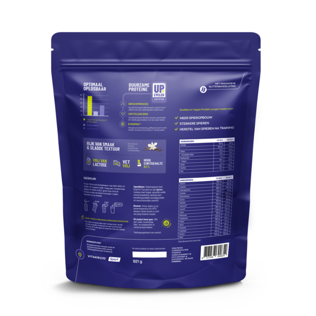 Vitakruid Veganes Protein, fermentiert mit Shiitake - Vanille 921 Gramm