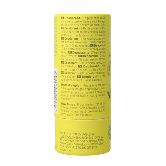 Desodorante en barra Weleda Cítricos + Bergamota 24H 50 Gramos