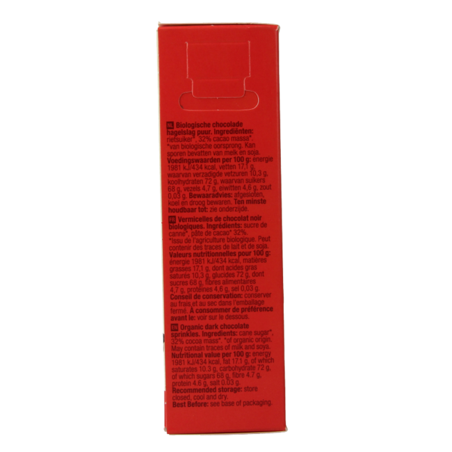 Posypka czekoladowa gorzka bio 225 Gram