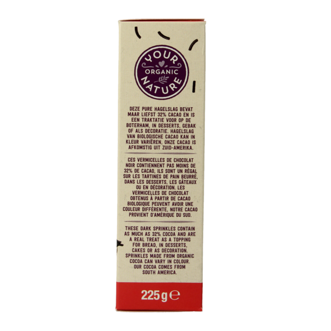 Schokoladenstreusel zartbitter bio 225 Gramm