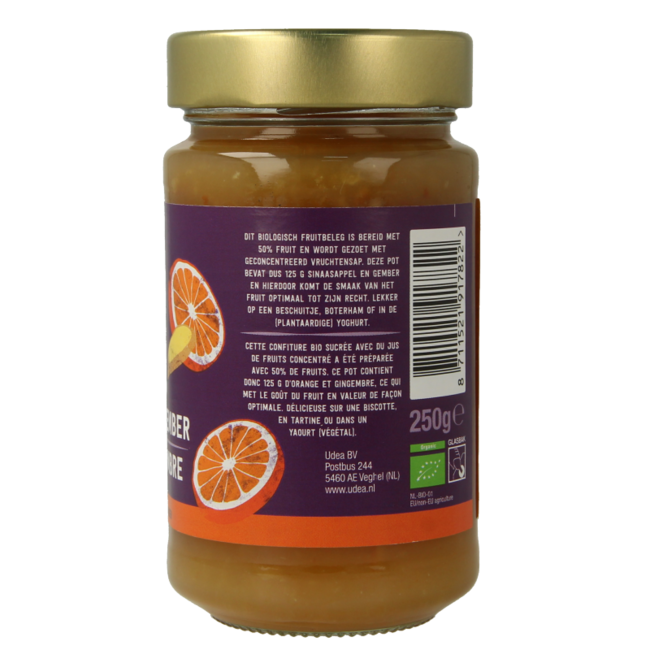 Fruchtbelag Orange / Ingwer Bio 250 Gramm