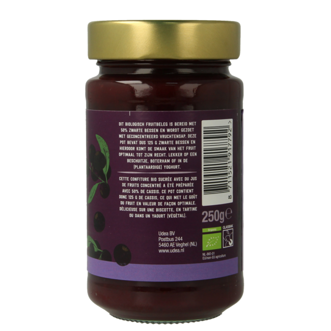 Your Organic Nature mermelada de frutas de grosella negra bio 250 gramos