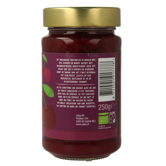 Preparado de frutas de cereza bio 250 gramos