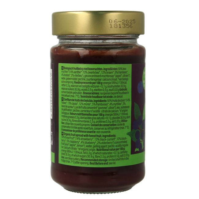 Préparation de fruits des bois bio 250 g