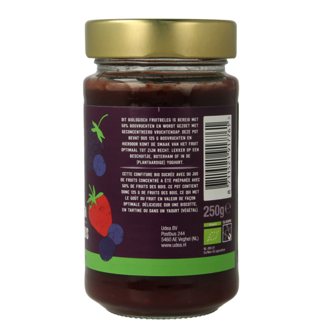 Fruit beleg bosvruchten bio 250 Gram