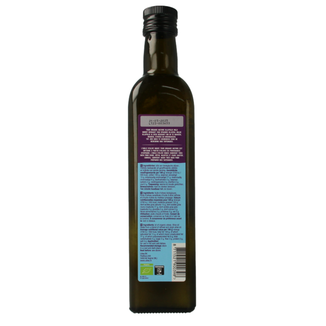 Olio d'Oliva Biologico Delicato Your Organic Nature 500 Millilitri