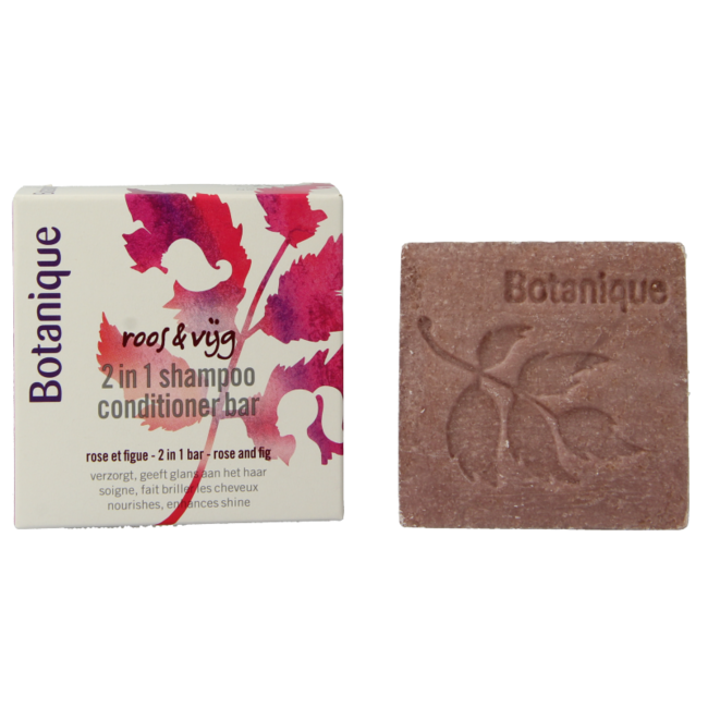Botanique Champú y acondicionador 2 en 1 en pastilla rosa e higo 100 Gramos
