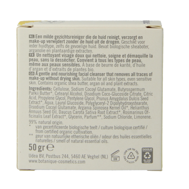 Botanique Face cleansing bar argan & almond 50 Gram