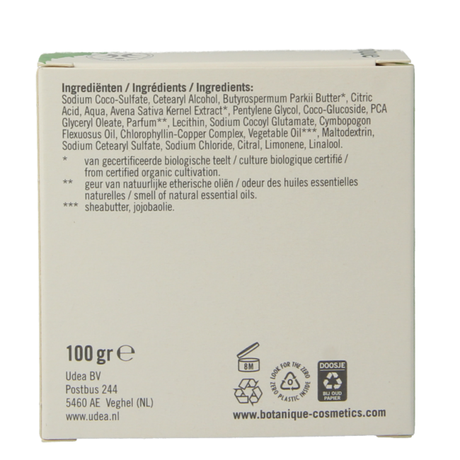 Botanique Mydło w kostce do ciała i twarzy trawa cytrynowa 100 Gram