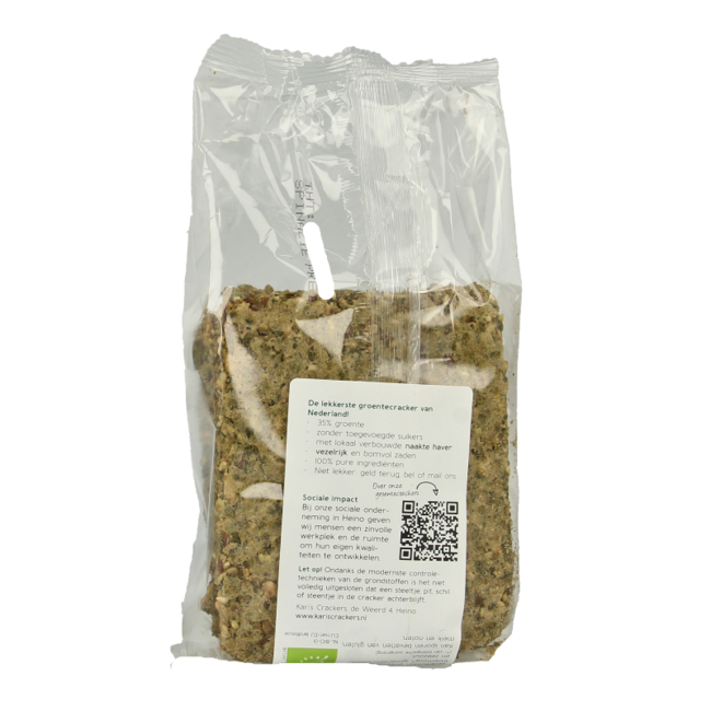 Vegetable cracker spinach leek organic 170 Gram
