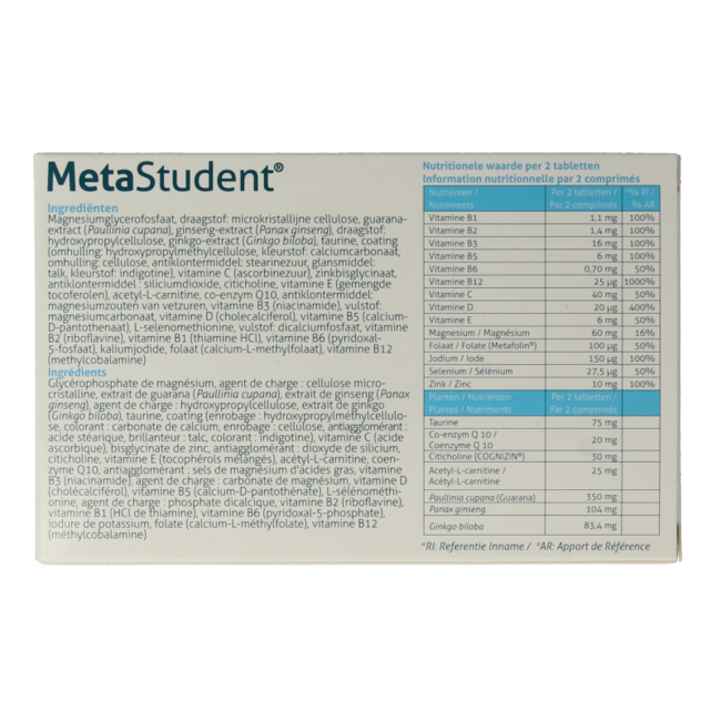 Metastudent 60 Comprimés