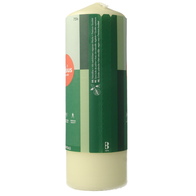 Bolsius Vela de bloque 200/68 perla suave 1 unidad
