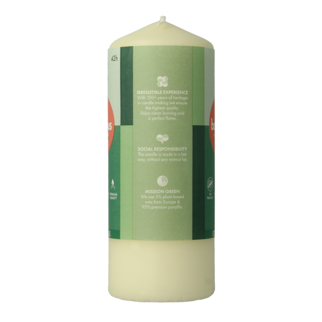 Candela a Colonna Bolsius 150/58 Soft Pearl, 1 Pezzo