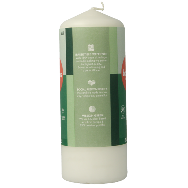 Bolsius Pillar Candle 150/58 Cloudy White 1 Piece