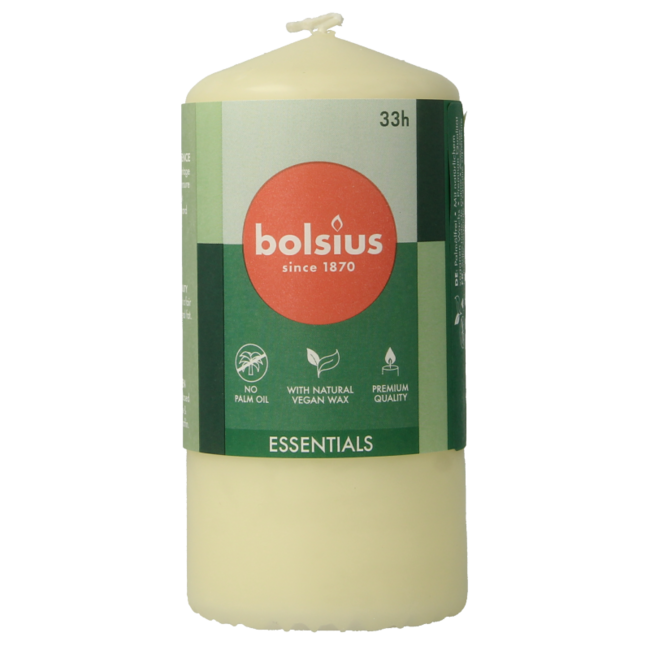 Świeca pieńkowa Bolsius 120/58 soft pearl, 1 sztuka