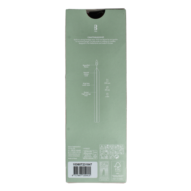 Tafelkerzen 230/20 Samtrot 8 Stück