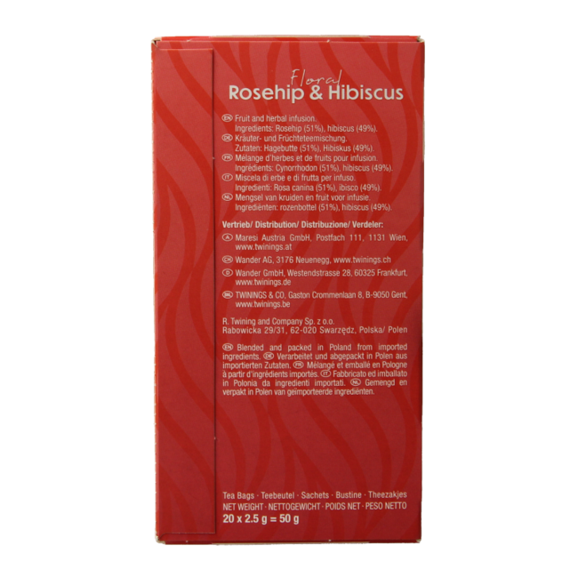 Twinings Rosa Canina e Ibisco 20 Bustine
