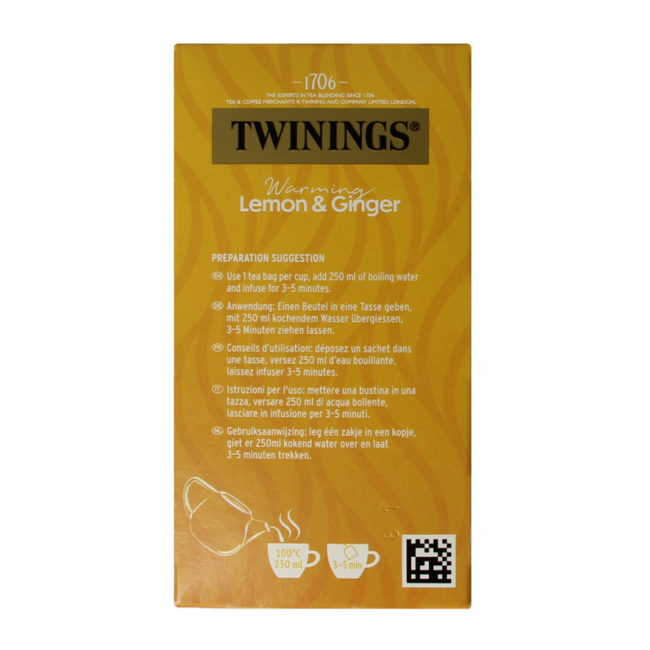Té de Limón y Jengibre, 20 Bolsitas