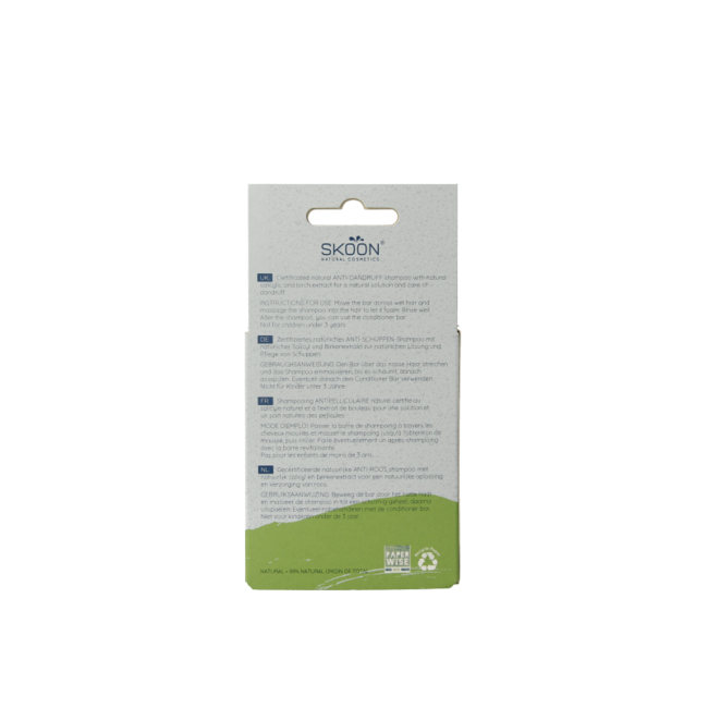Skoon Solid shampoo anti-roos 90 Gram