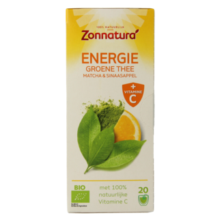 Zonnatura Zonnatura Energy green tea with vitamin C organic 20 Bags