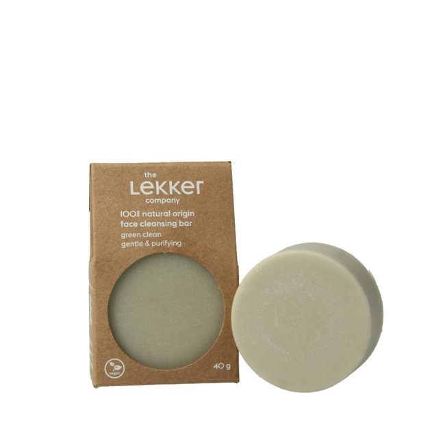 Lekker Company Face bar green clean 40 Gramm