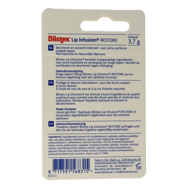 Lip infusion restore 3,7 gramos