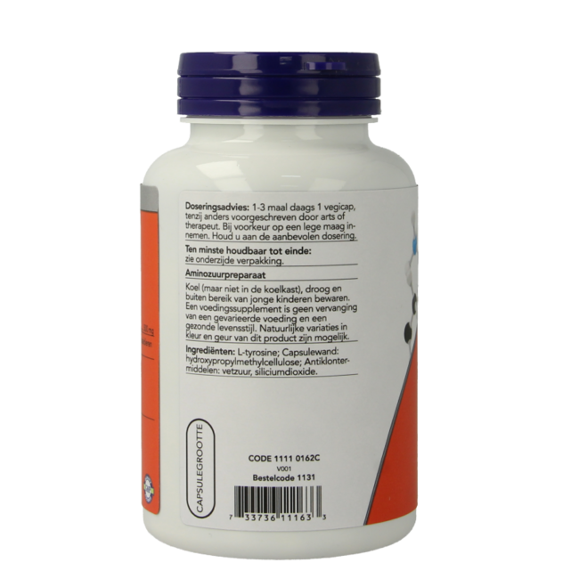 L-Tirosina 500mg 120 cápsulas vegetarianas
