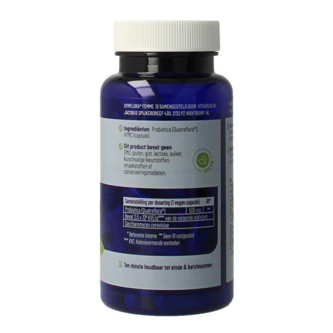 Symflora Femme Probióticos para mujeres 90 cápsulas vegetarianas