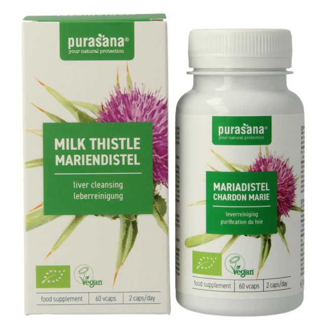 Purasana Milk Thistle vegan organic 60 Vegetarian capsules