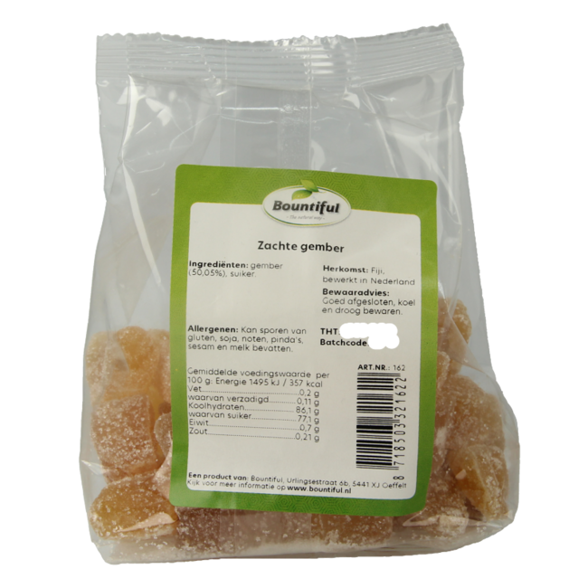 Bountiful Jengibre cristalizado 250 gramos