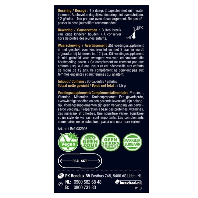 Lucovitaal Keratin Complex 60 Capsules