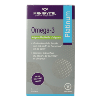 Mannavital Mannavital Omega-3 Algae Oil Platinum 60 Softgels