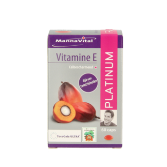 Mannavital Mannavital Vitamine E platinum 60 Cápsulas vegetarianas