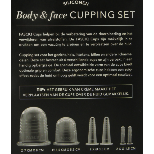 FASCIQ Kit de ventouses corps et visage 6 pièces