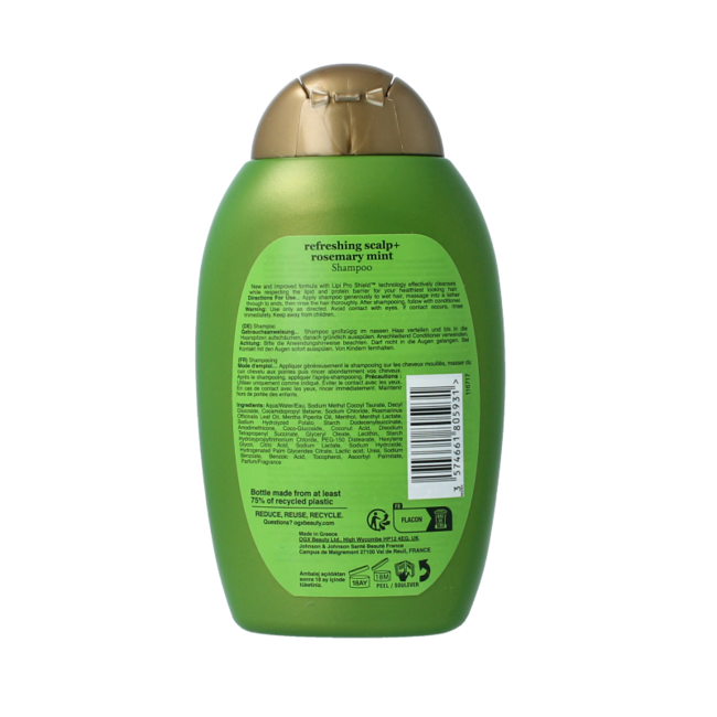 Champú romero menta 385 mililitros