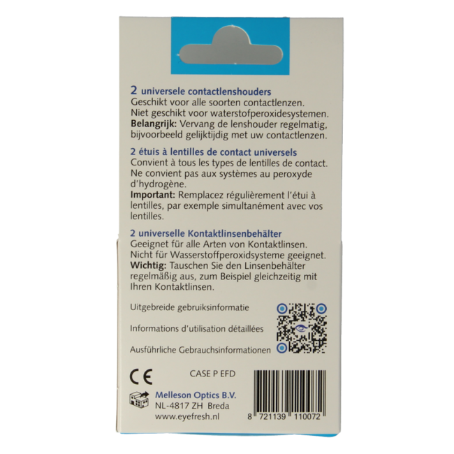Estuche para lentillas plano dúo 2 unidades