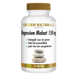 Golden Naturals Golden Naturals Magnesium malaat vegan 90 Tabletten