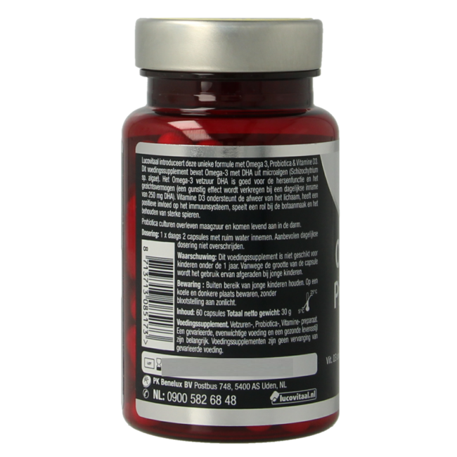 Lucovitaal Omega 3 Probiotiques D3 Vegan 60 Capsules