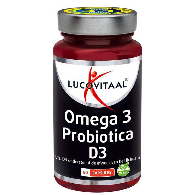 Lucovitaal Omega 3 Probiotiques D3 Vegan 60 Capsules