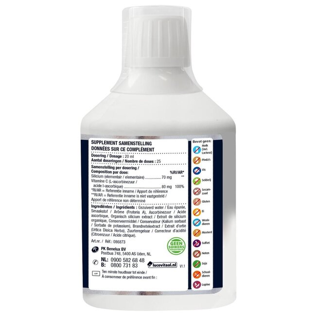 Lucovitaal Silicio volumen capilar 500 Mililitros