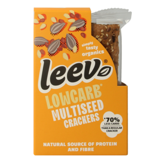 Leev Crackers bajas en carbohidratos multisemillas bio 80 gramos