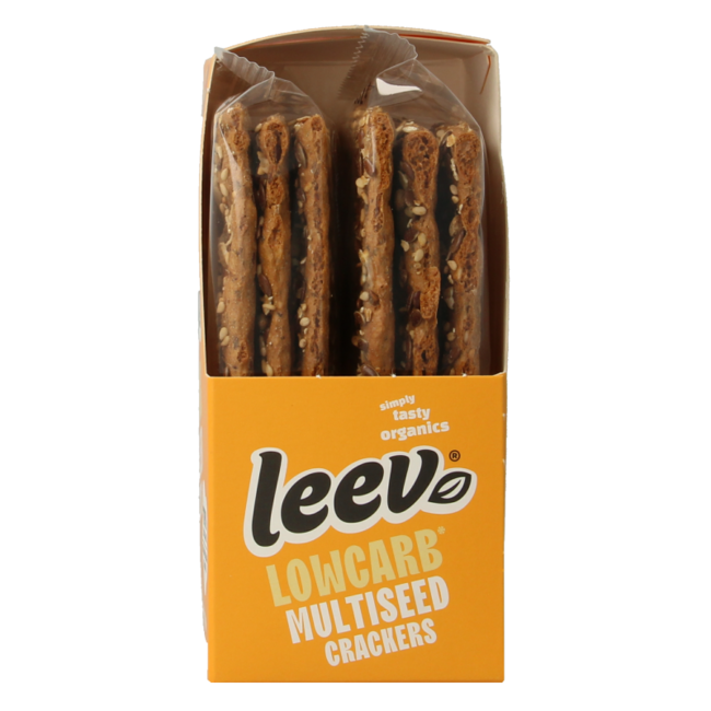 Crackers bajos en carbohidratos multisemillas ecológicos 80 Gramos