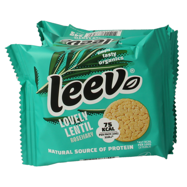 Tortitas de lentejas Leev Lovely con romero bio 54 g