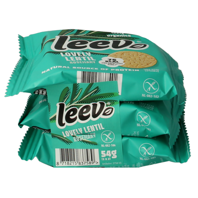 Leev Lovely Linsencakes Rosmarin Bio 54 Gramm